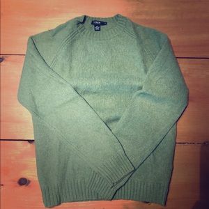 Vintage J Crew Wool Sweater. Color Green.